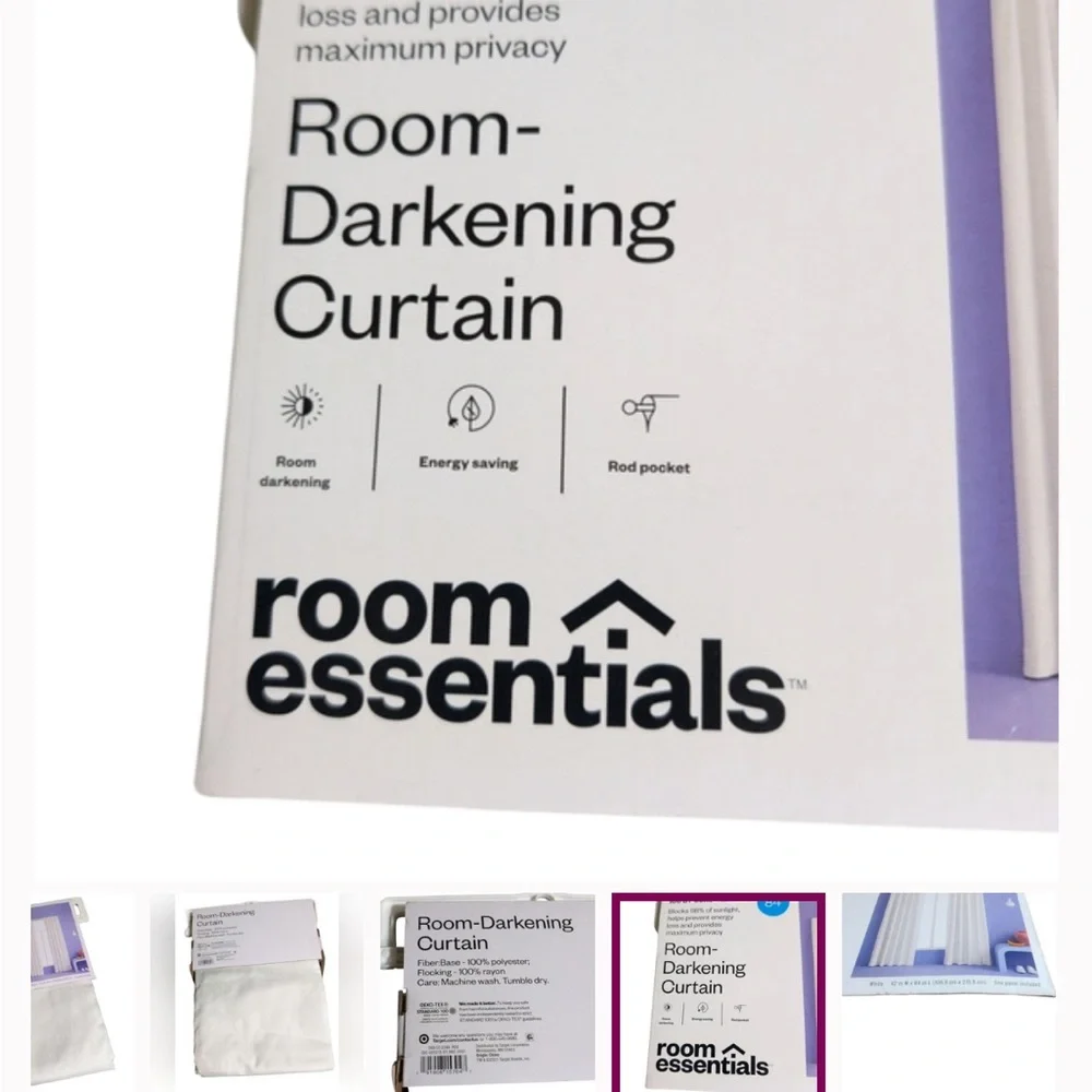 Room Essentials Elegant White Drapes - Picture 5 of 7